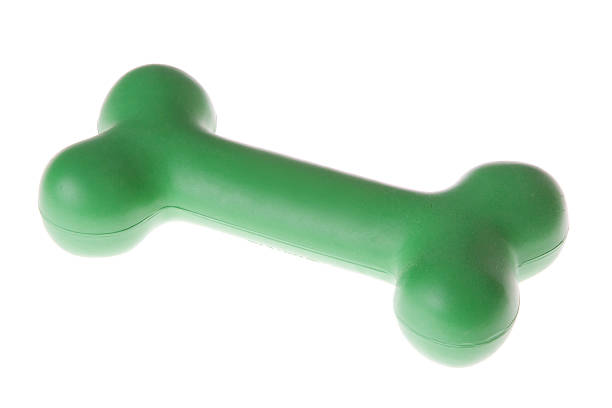 verde de borracha osso de cachorro - pet toy - fotografias e filmes do acervo