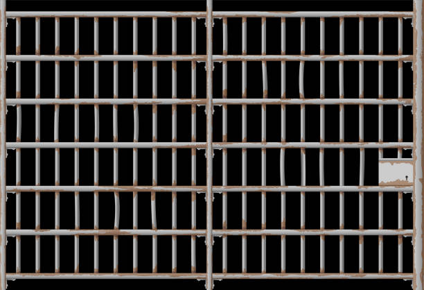 gefängnis rusty tür - prison cell illustrations stock-grafiken, -clipart, -cartoons und -symbole
