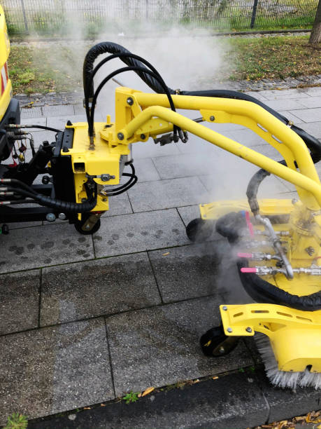 Automated street sweeper in Germany