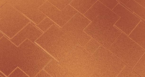 istock Abstract geometric rose golden backgroundfoil tiles texture seamless loop background 3D rendering 1180961321