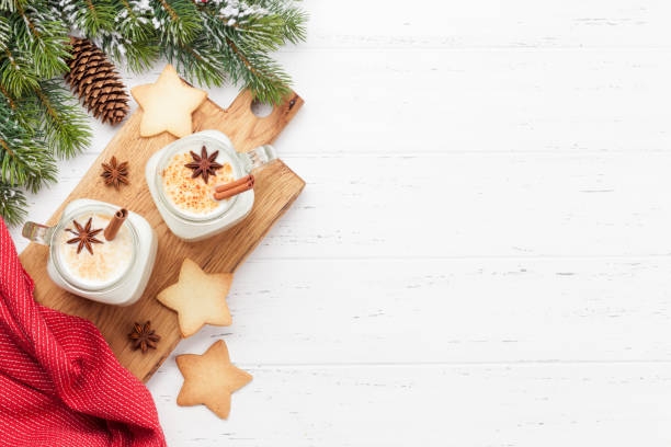 istock Eggnog. Traditional christmas cocktail 1180962971