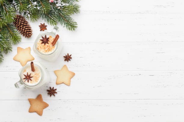 istock Eggnog. Traditional christmas cocktail 1180963017