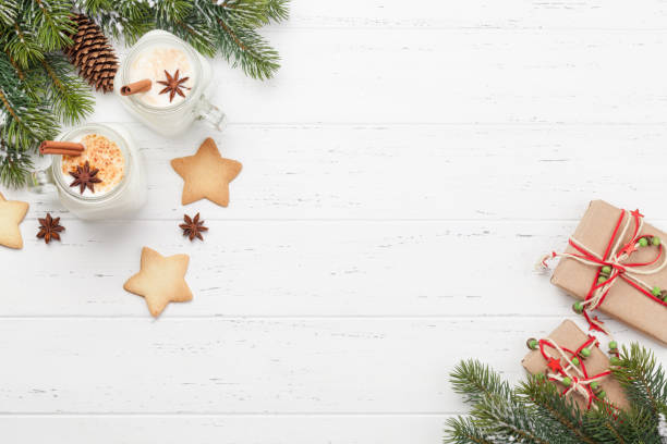 istock Eggnog. Traditional christmas cocktail 1180963063