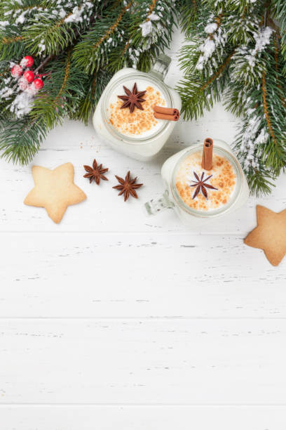 istock Eggnog. Traditional christmas cocktail 1180963116