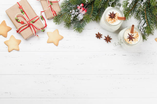 istock Eggnog. Traditional christmas cocktail 1180963209