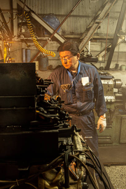 istock The craftsmen working at Japanese iron works are beautiful. 1180964253