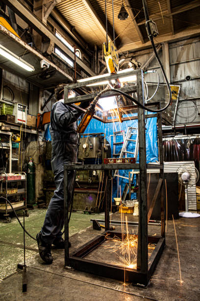 istock The craftsmen working at Japanese iron works are beautiful. 1180965896