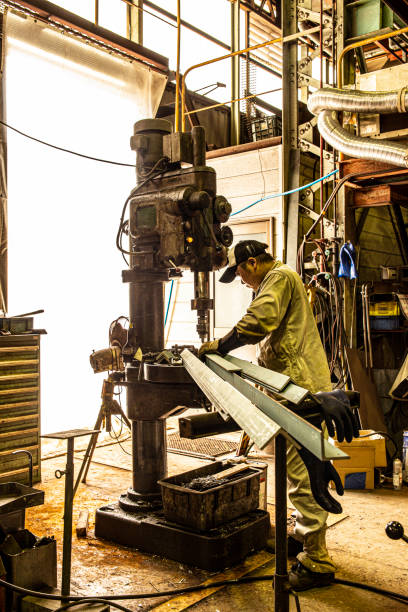 istock The craftsmen working at Japanese iron works are beautiful. 1180966680