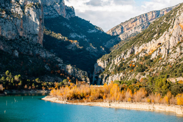istock Calm lake near mountains in nature 1180967593