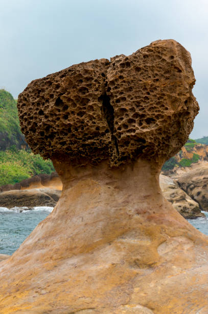 istock Unique geological formations at Yehliu Geopark 1180968032