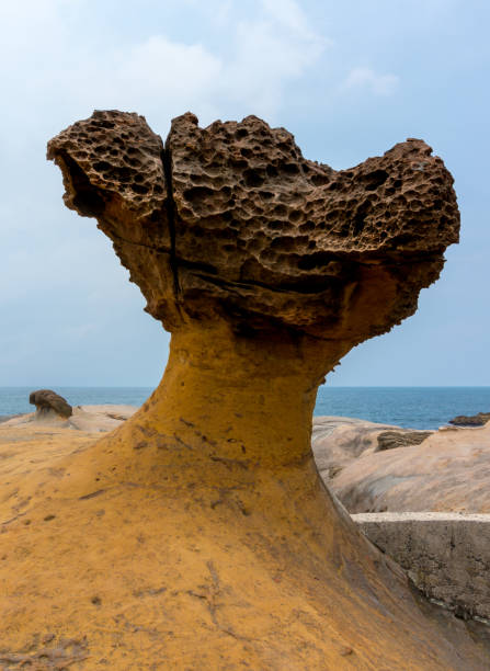 istock Unique geological formations at Yehliu Geopark 1180968203