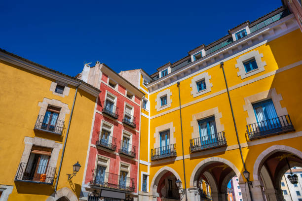 istock Cuenca city town hall archs in Plaza Mayor Spain 1180970143