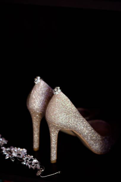 istock Bride wedding details - wedding shoes as a backgrond 1180970180