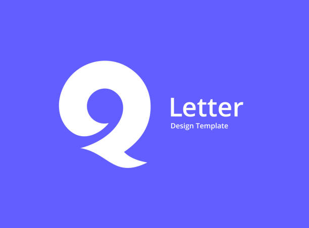 illustrazioni stock, clip art, cartoni animati e icone di tendenza di design dell'icona del logo della lettera q - qs