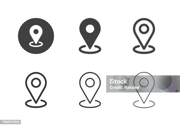 맵 핀포인트 아이콘 멀티 시리즈 지도 핀 아이콘에 대한 스톡 벡터 아트 및 기타 이미지 - 지도 핀 아이콘, 아이콘, 방향