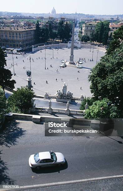 포폴로 광장 로마 이탈리아 엘리베이티드 보기 거리에 대한 스톡 사진 및 기타 이미지 - 거리, 포폴로 광장-로마, 건물 외관