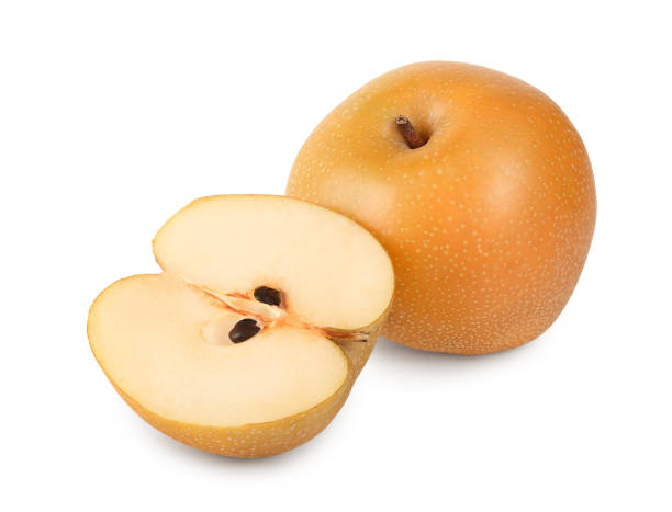 istock Fresh asian pear isolated on white background 1180981059