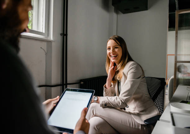 istock Young woman at the meeting 1180983569