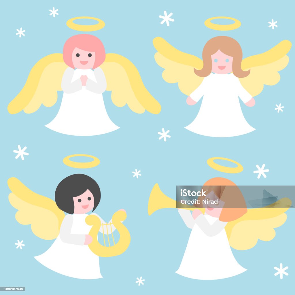 Phim Hoạt Hình Thiên Thần Vào Mùa Đông Pastel Hình minh họa Sẵn có ...