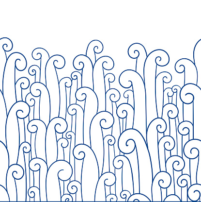 Vector Sea Design Seaweed Pattern Vector Seamless Background Stock ...