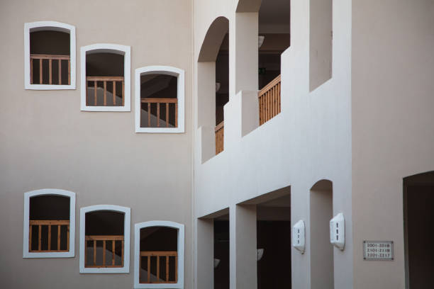 closeup of resort building in Egypt
