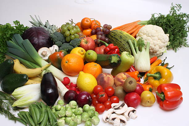 istock group of fruits and vegetables, 118099341