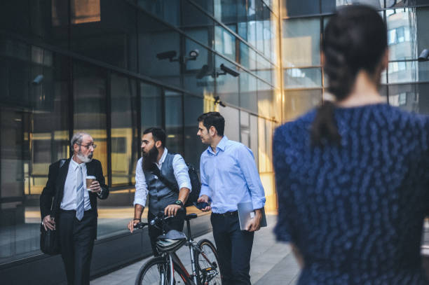 istock Businessman, colleagues heading to the office 1180999196