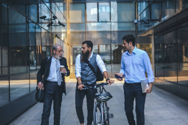 istock Businessman, colleagues heading to the office 1180999217