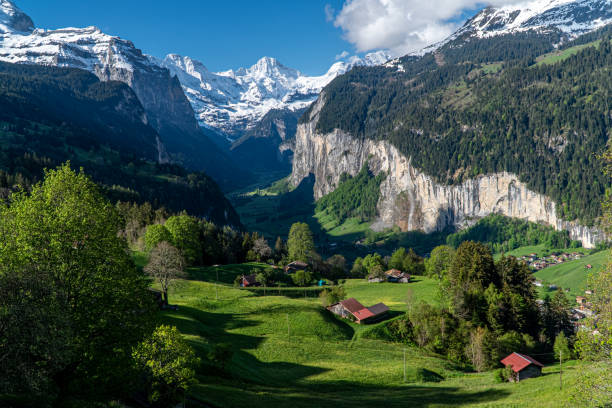 istock Panoramic view of Lauterbrunnen 1180999923