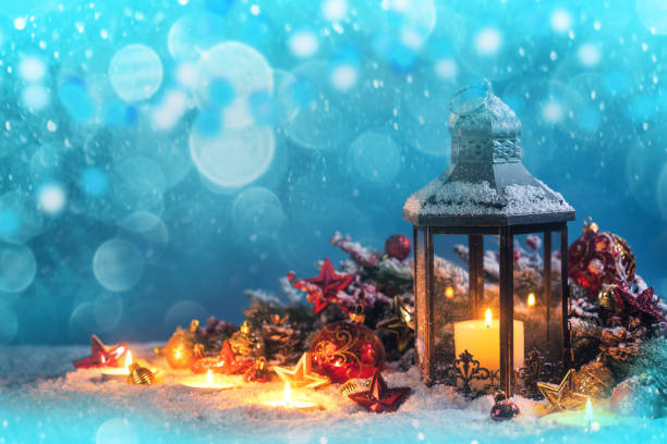 istock Lantern and christmas decoration 1181001771