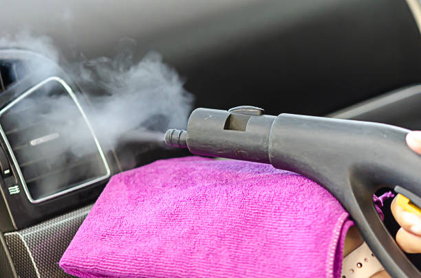 cleaning of car air conditioner - car air conditioner vehicle interior driving imagens e fotografias de stock