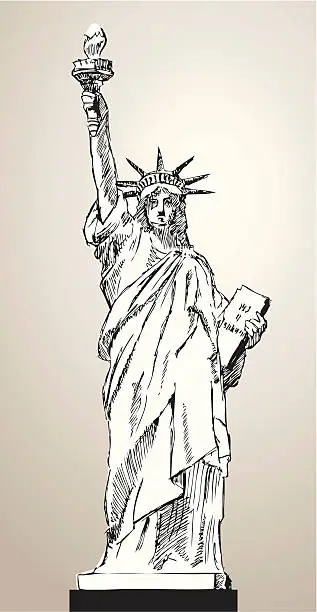 Vector illustration of Statue of Liberty (vector)