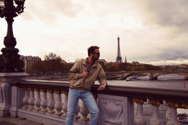 istock Handsome man enjoying in Paris. 1181008955