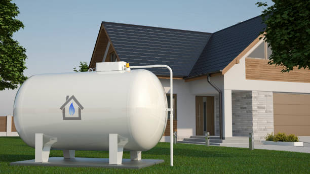 istock Gas Tank near house 1181009649