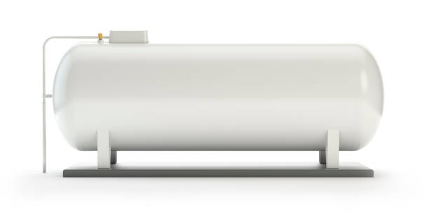 zbiornik gazu średniego, wersja przemysłowa - baku zdjęcia i obrazy z banku zdjęć
