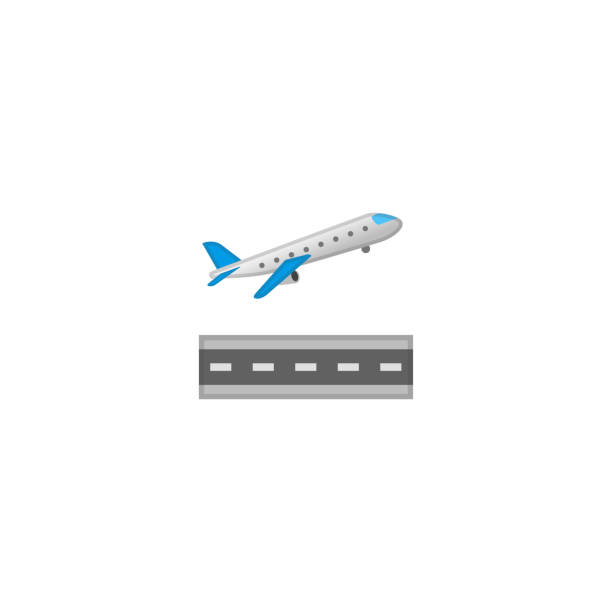 Airplane Departure Vector Icon Isolated Passenger Plane Cartoon Style Emoji  Emoticon Illustration Stock Illustration - Download Image Now - iStock