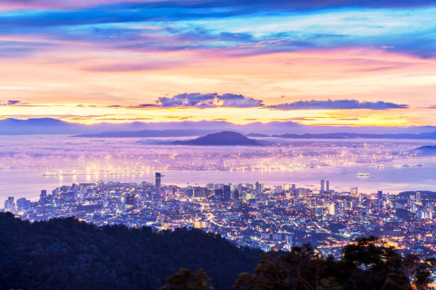istock George Town City view from Penang Hill during dawn 1181012311