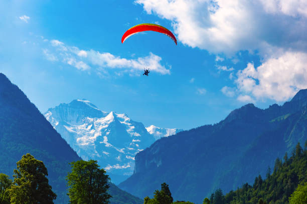 istock Paraglider in Interlaken, Switzerland 1181013419