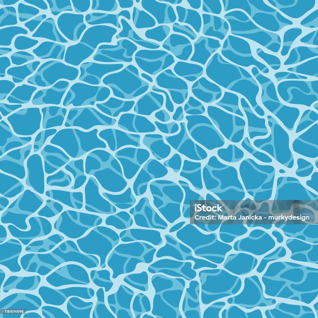 Surface Pattern Sea Design Vector Sea Surface Seamless Pattern In Blue Stock Illustration ...