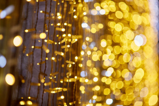 istock Background with LED lights garland 1181016891