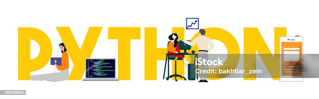 Python Programmiersprache Wort Des Softwareentwicklers ...