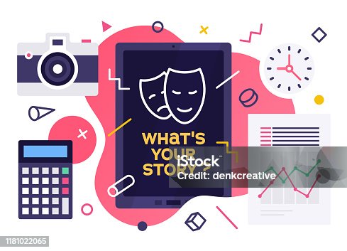 istock What's Your Story? Modern Design Layout 1181022065