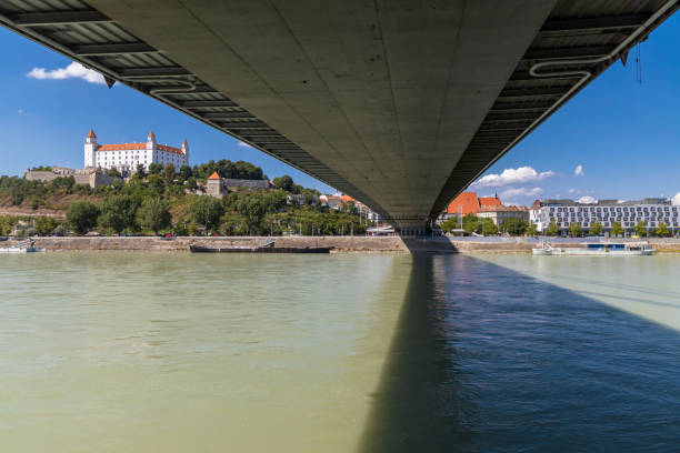 istock Bratislava castle and Danube river, Slovakia 1181023237