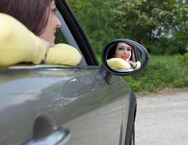 istock Beautiful Woman in a Car. Color Image 118102384