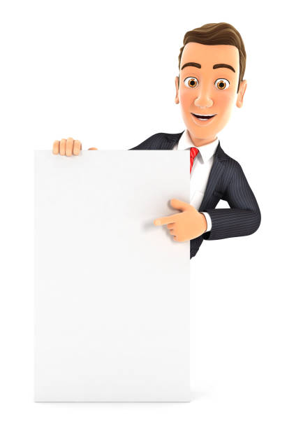 istock 3d businessman pointing to vertical board 1181024393
