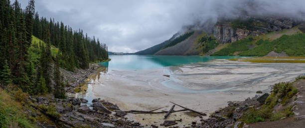 istock Lake Louise and Fairview Mountain Panorama 1181025129