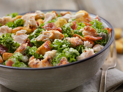 Creamy Kale, Chicken Caesar Salad