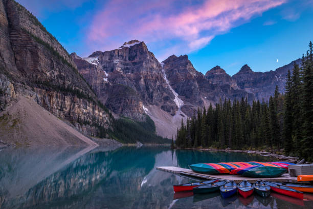 istock Moraine Lake after Sunset 1181027145