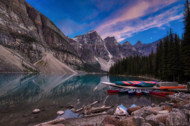 istock Moraine Lake after Sunset 1181027248