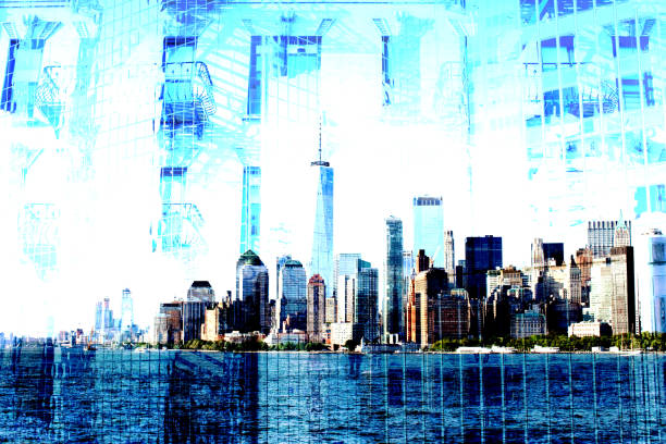 istock Abstract image of New York Buildings. 1181028721